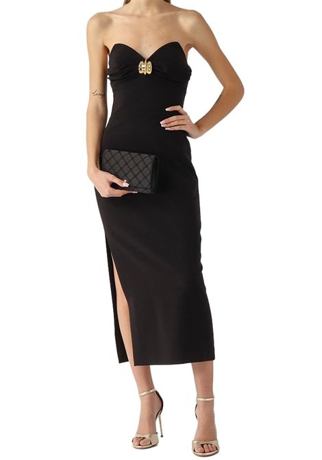 Abito Elisabetta Franchi donna AB76951E2 110 nero scollo a cuore ELISABETTA FRANCHI | Abiti | AB76951E2110